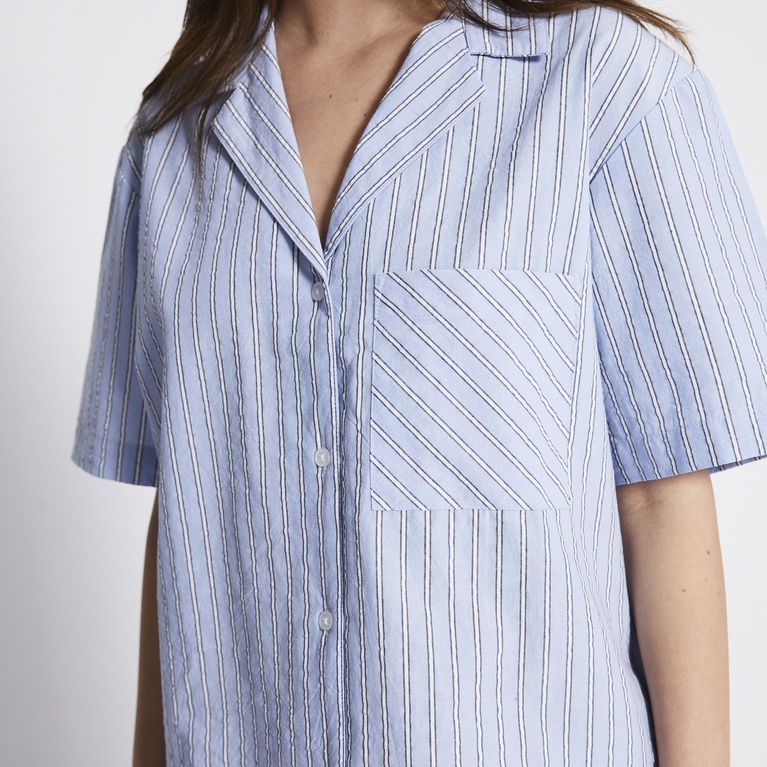 Crinkled shirt "Mathilde" Light blue